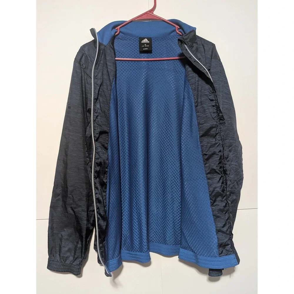 Adidas Windbreaker M Black Blue NBA All Star Game Full Zip Lightweight Jacket
